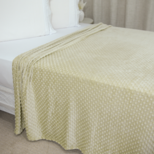 Manta Delicatta Bolinha 220x240cm - 1 Pç, Bege - Perfeita para aquecer com estilo e conforto.