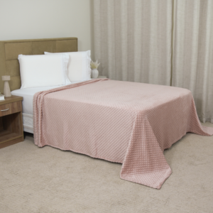 Manta Delicatta Bolinha 220x240cm - 1 Pç, Rosa - Perfeita para aquecer com estilo e conforto.