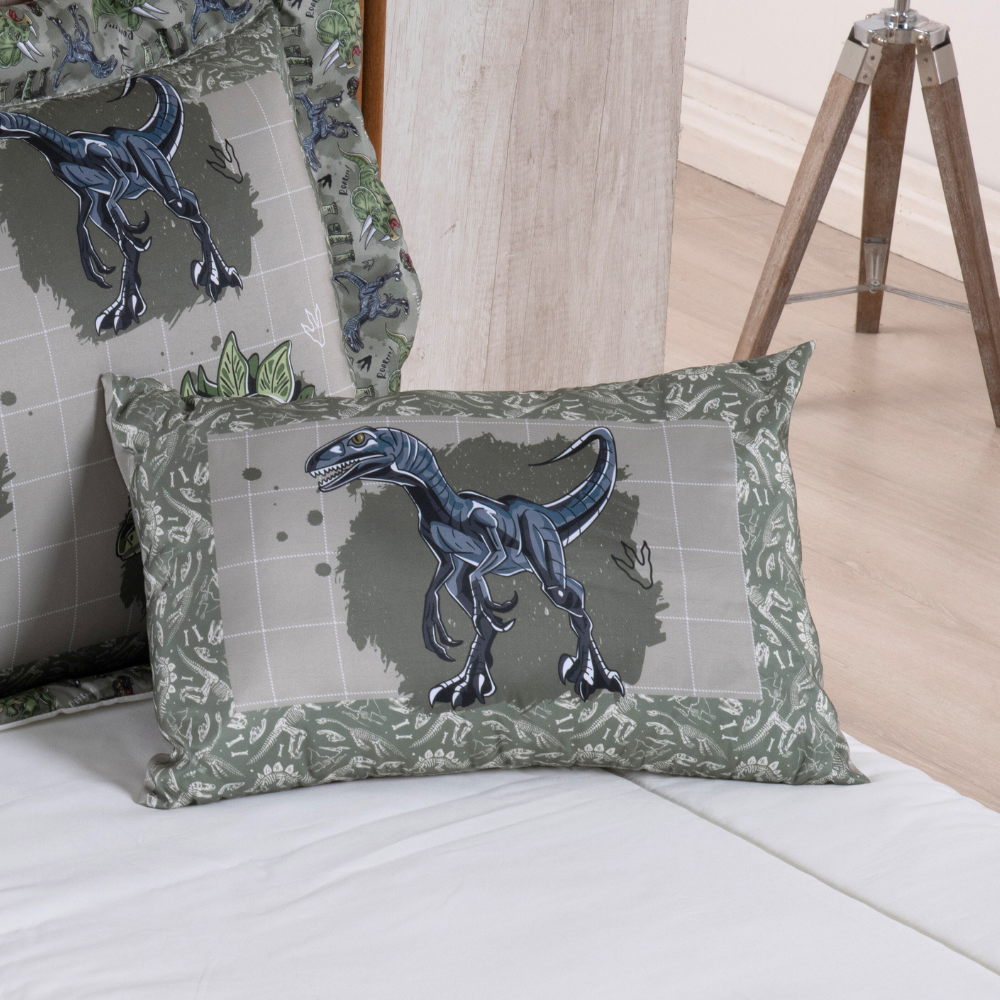 Kit Edredom Boy 4 peças Infanti/juvenil – Dino Conforto 300 fios e estampa que encanta! - Imagem 4