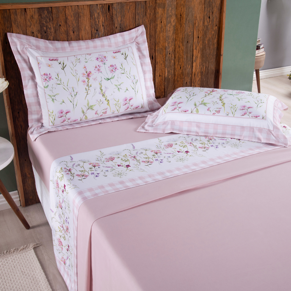 Jogo de Lençol Completo 4 Peças Queen Lily em Micropercal 300 Fios - Imagem 3