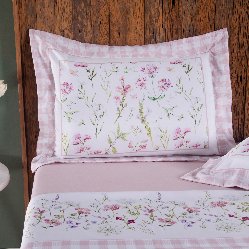 Jogo de Lençol Completo 4 Peças Queen Lily em Micropercal 300 Fios - Imagem 2