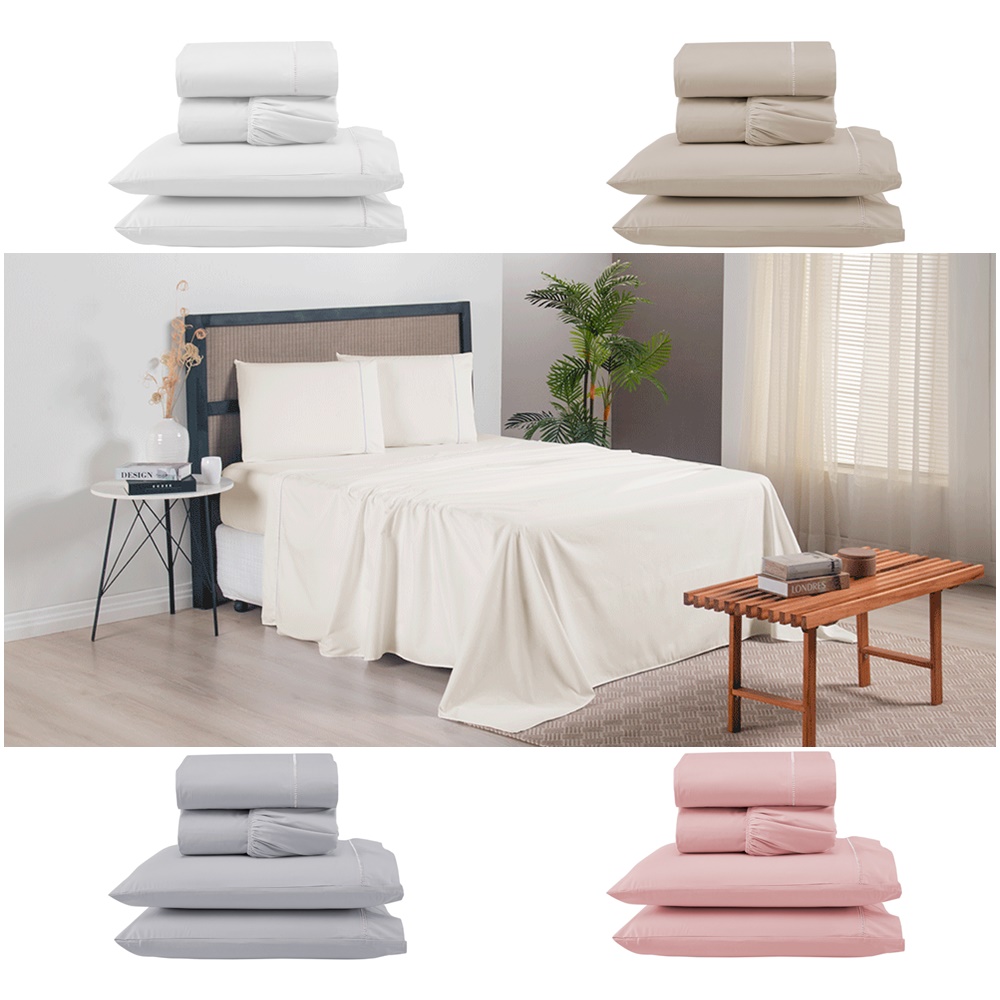 Lençol Casal King Versatile Completo em Micropercal 300 Fios, perfeito para seu descanso. - Imagem 2