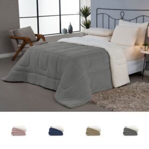 Coberdrom Cobertor Casal King Soft e Sherpa de Carneiro Dupla Face Macio