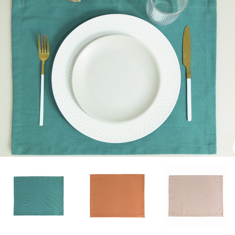 Kit 2 Pçs 2 lugares Jogo Americano Sousplat Essence Tecido Linho Retangular 60x40cm Páscoa