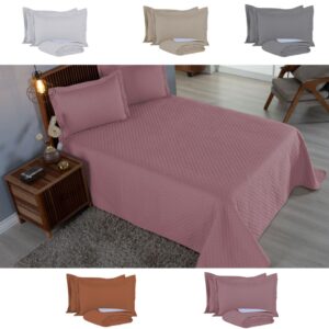 Kit 3 Pçs Cobre Leito Casal Queen Comfort Microfibra Matelado Ultrassônico