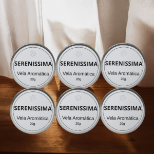 Kit 6 Pçs Vela Aromática Mini Lata Personalizável com Pavio de Algodão e Cera de Coco 20gr Aroma
