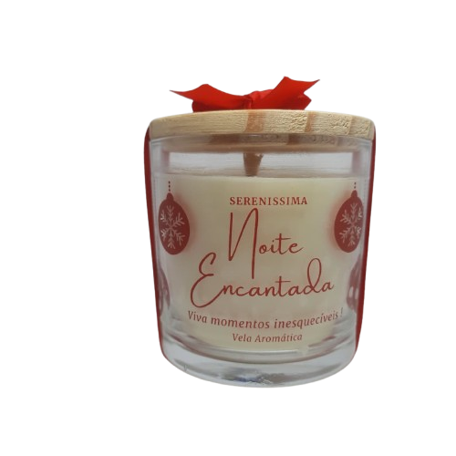 Vela Aromática Decorativa Natal Encantado com Pavio de Algodão e Cera de Coco 200gr Essência Premium - Imagem 3