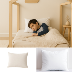 Kit 2 Pçs Travesseiro Infantil Mini Cama Sonhinho Hipercal 200 Fios 40x50cm Silicone Hipoalergênico Macio
