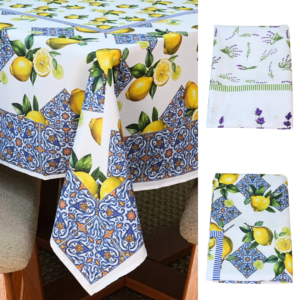 Toalha de Mesa 8 Lugares Allegra 2,50x1,50m Estampado Tecido Microfibra