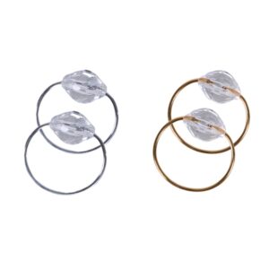 Kit 10 Pçs Anel para Guardanapo 10 Lugares Cristalino 4x3cm Argola