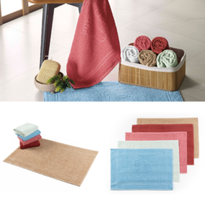 Kit 5 Pçs Tapete Toalha de Piso Pézinho 400g 70x45cm