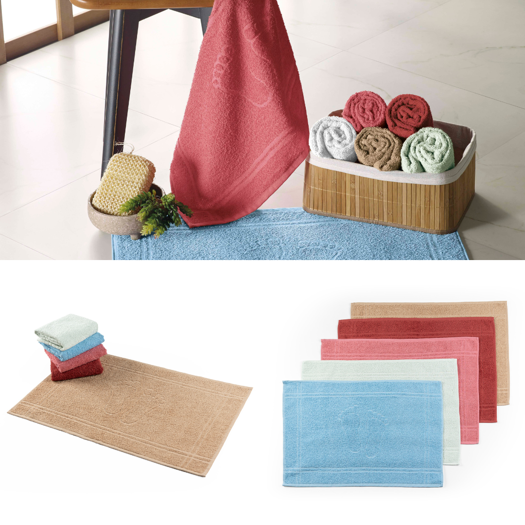 Kit 5 Pçs Tapete Toalha de Piso Pézinho 400g 70x45cm