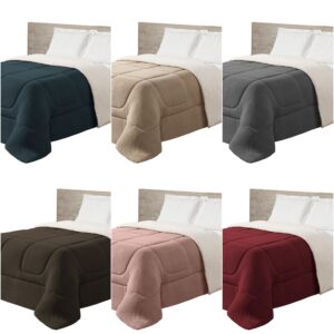 Coberdrom Cobertor Casal Queen Maya Dupla Face Manta Fleece e Sherpa de Carneiro