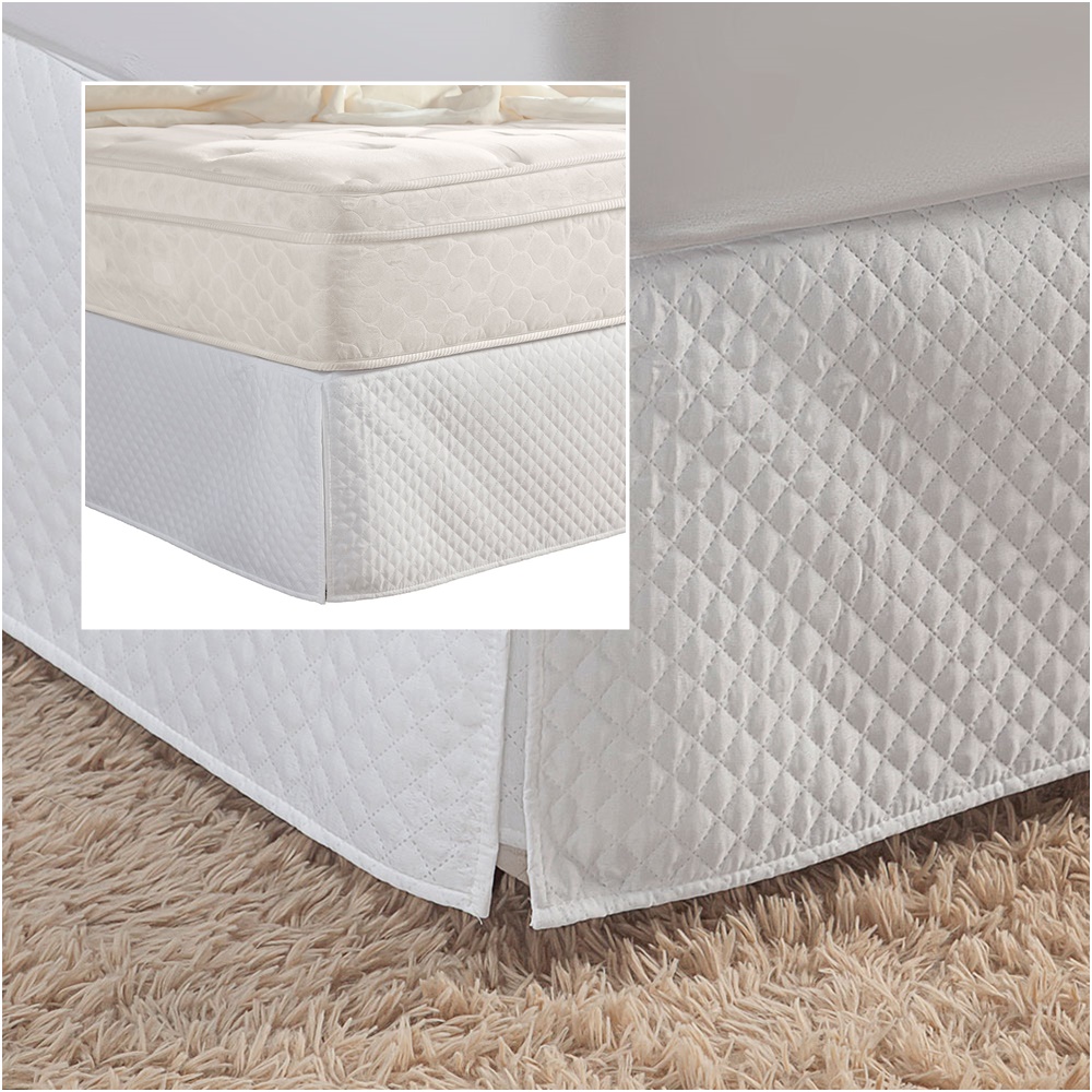 Saia para Cama Box Casal King Matelada com Pregas