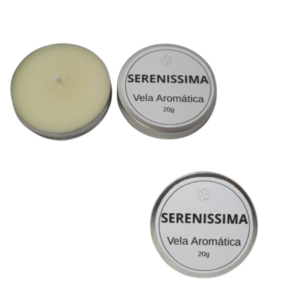 Vela Aromática Decorativa Mini Lata Personalizável com Pavio de Algodão e Cera de Coco 20gr Aroma