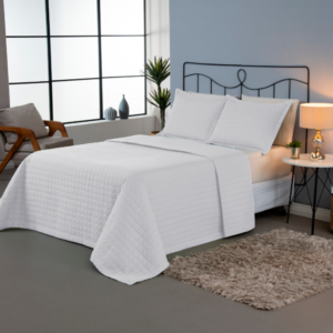 Kit 3 Pçs Cobre Leito Casal Queen Copacabana Matelado Percal 300 Fios