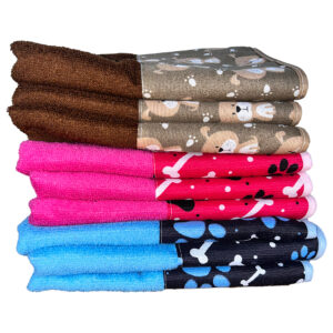 Kit 3 Pçs Toalha de Banho Pet Splash Alta Absorção Seca Rápido
